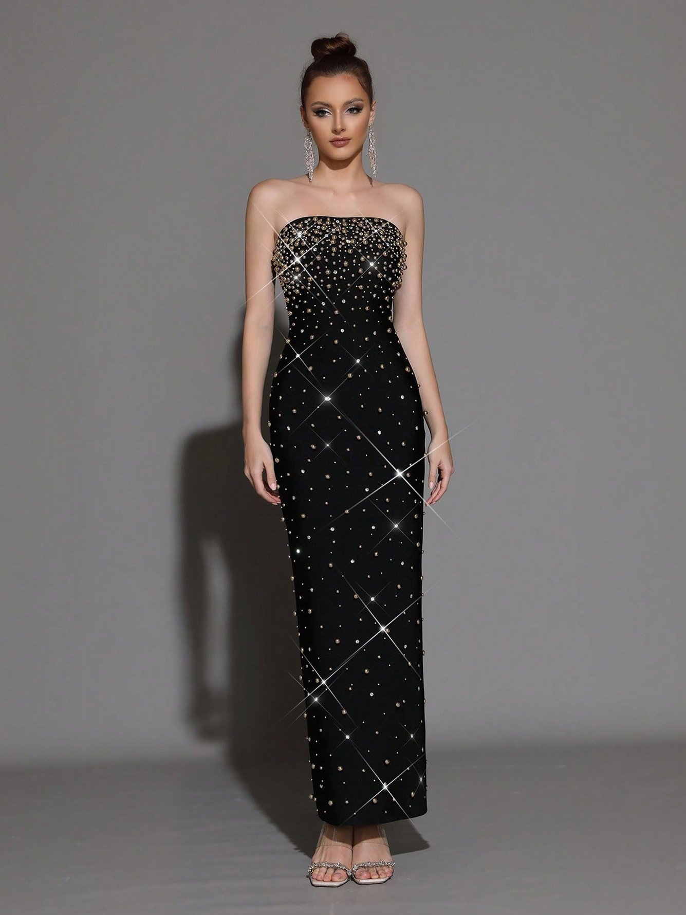 BACCHA - Abito Fascia Nero Elegante | Collezione Notte - immagine 2