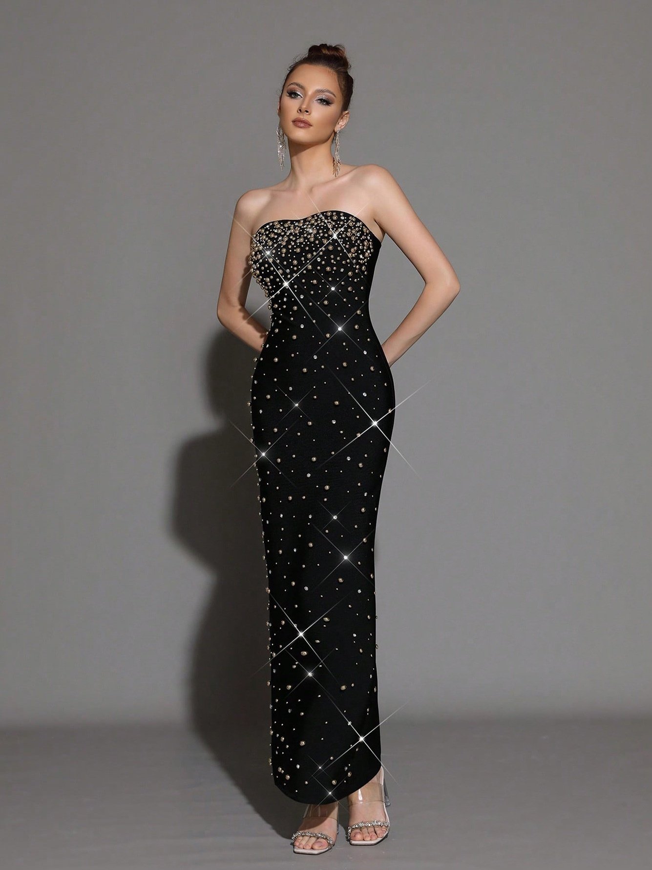 BACCHA - Abito Fascia Nero Elegante | Collezione Notte - immagine 5