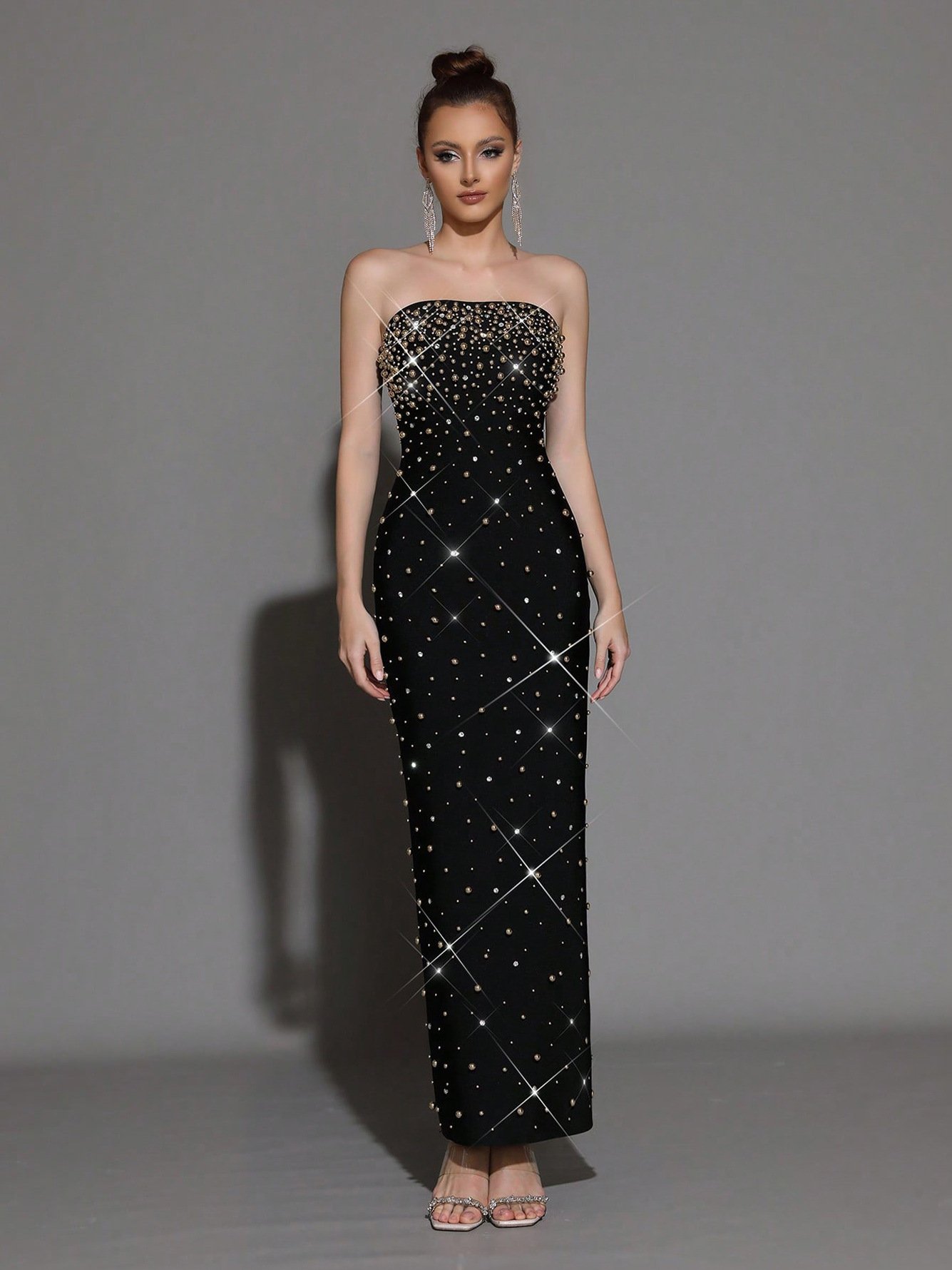 BACCHA - Abito Fascia Nero Elegante | Collezione Notte - immagine 3